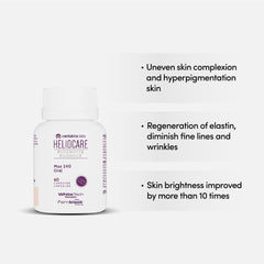 Benefits of Heliocare Purewhite Radiance Max 240mg
- Even out skin complexion and hyperpigmentation
- Regeneration of elastin, fine lines and wrinkles
- Improve skin brightness