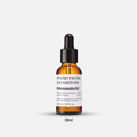 Packaging of Mesoestetic Melan tran3x concentrate