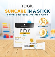 Heliocare 360 Junior Oral Sticks is colorant free and gluten free