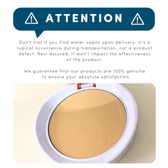 Finding water vapour on compact is common, not a defect.
