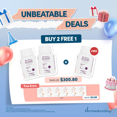 Unbeatable Deals: [BUY 2 FREE 1] Heliocare Purewhite Radiance Max 240 3 Bottles + 6 Oral Sachets