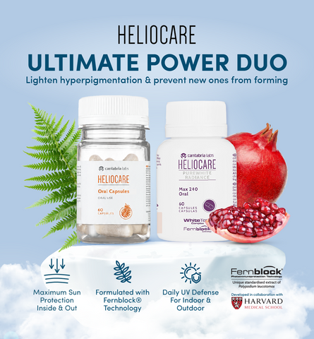 Heliocare Power Duo Set: Heliocare Purewhite Radiance Max 240mg [08/27] + Heliocare Oral Formulated For Asia [05/29]
