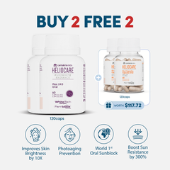 Heliocare Power Duo Set: Heliocare Purewhite Radiance Max 240mg [08/27] + Heliocare Oral Capsules [01/29]