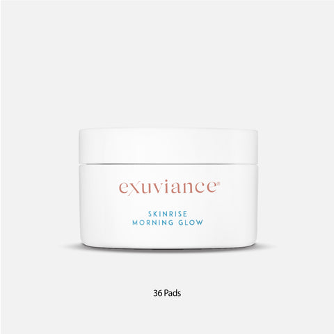 Exuviance Professional Skinrise Bionic Tonic / SkinRise Morning Glow Gentle Exfoliator | 36 single use pads